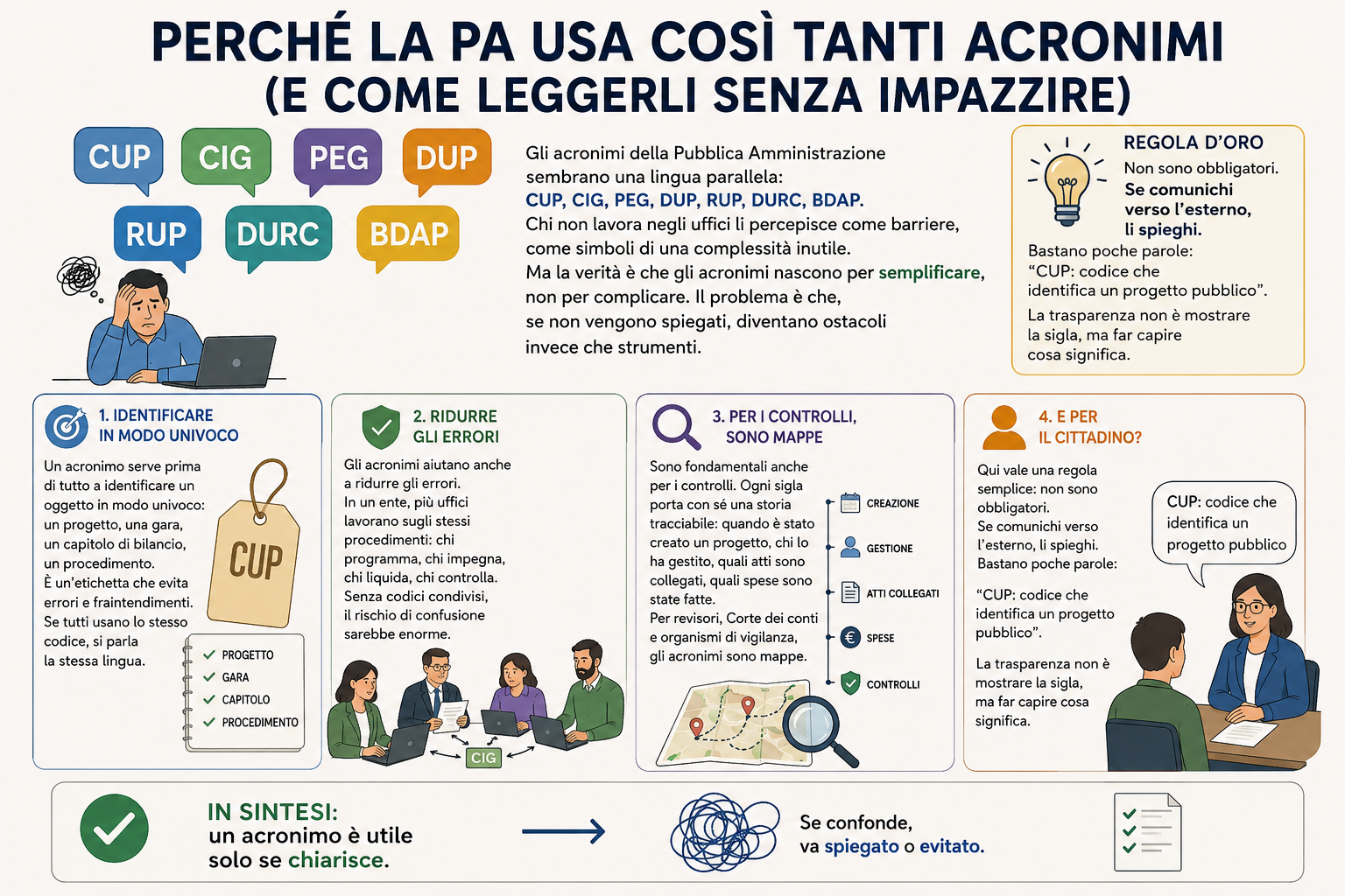 Perché la PA usa così tanti acronimi (e come leggerli senza impazzire)