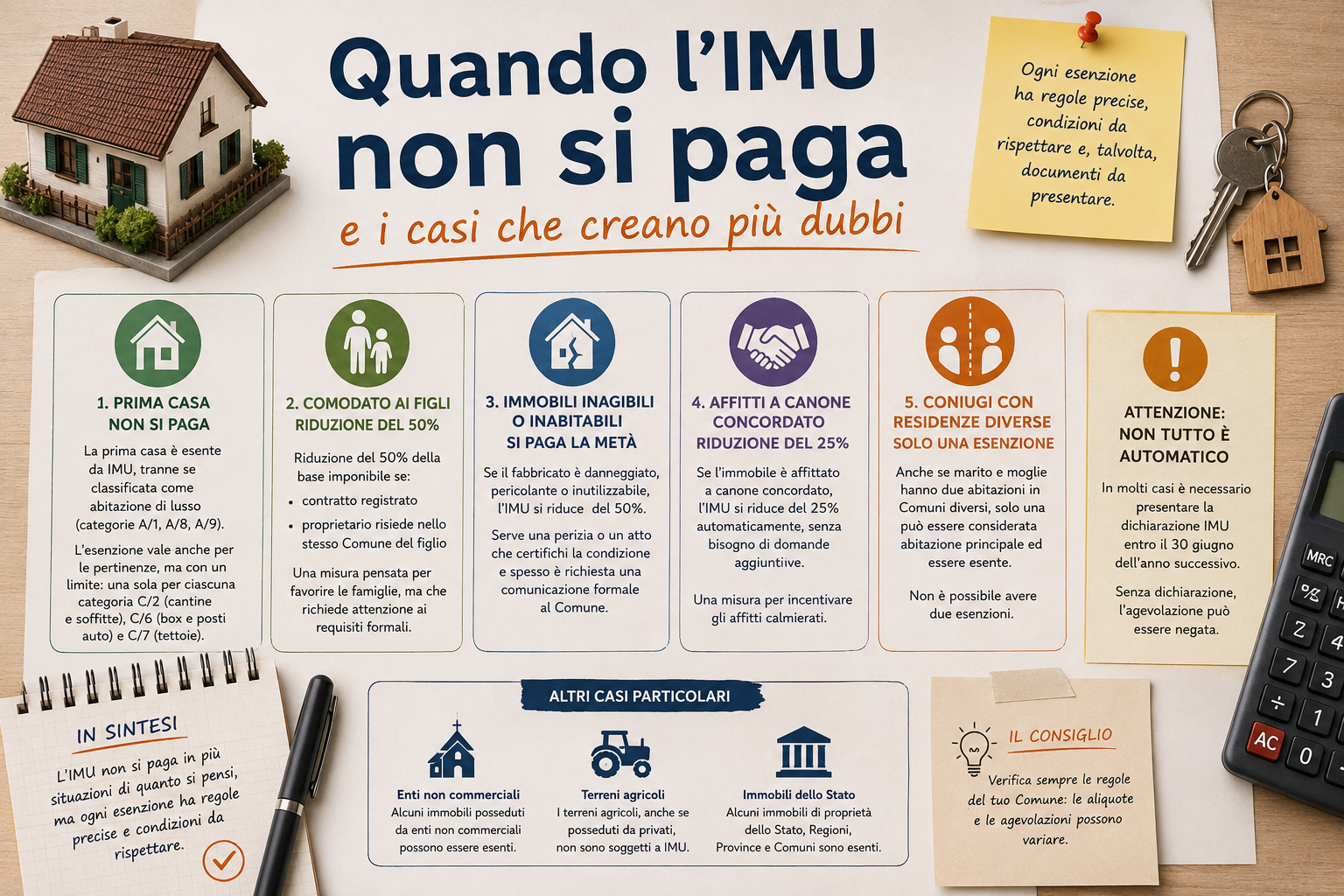 Quando l’IMU non si paga e i casi che creano più dubbi